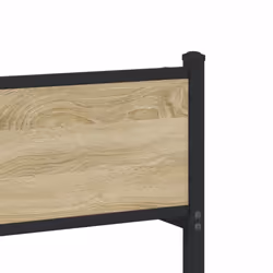 vidaXL Metal Bed Frame with Headboard and Footboard Sonoma Oak 107x203 cm - Additional view 7