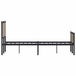vidaXL Metal Bed Frame with Headboard and Footboard Sonoma Oak 120x200 cm - Additional view 5