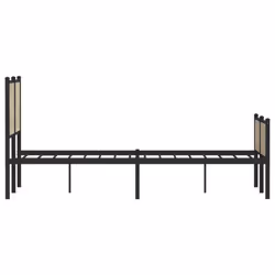vidaXL Metal Bed Frame with Headboard and Footboard Sonoma Oak 137x190 cm - Additional view 5
