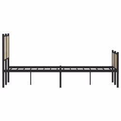 vidaXL Metal Bed Frame with Headboard and Footboard Sonoma Oak 140x190 cm - Additional view 5