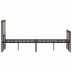 vidaXL Metal Bed Frame with Headboard and Footboard Sonoma Oak 140x200 cm - Additional view 5