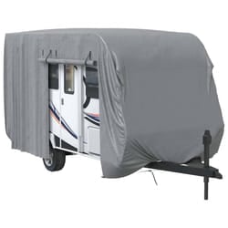 vidaXL Caravan Cover Travel Trailer Cover Camper Cover Grey Non-woven Fabric - 460 x 250 x 220 cm