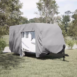 vidaXL Caravan Cover Travel Trailer Cover Camper Cover Grey Non-woven Fabric - 460 x 250 x 220 cm