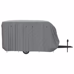 vidaXL Caravan Cover Travel Trailer Cover Camper Cover Grey Non-woven Fabric - 460 x 250 x 220 cm - Additional view 6