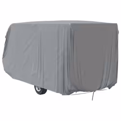 vidaXL Caravan Cover Travel Trailer Cover Camper Cover Grey Non-woven Fabric - 670 x 250 x 220 cm - Additional view 7