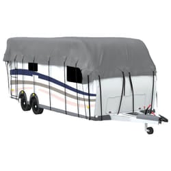 vidaXL Caravan Roof Cover Sun Canopy Top Protection Grey Non-woven Fabric - 800 x 300 cm