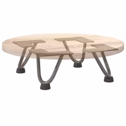 vidaXL Hairpin Table Legs Hairpin Legs Coffee Table leg 4 pcs Solid Steel - natural, 10 cm - Additional view 7