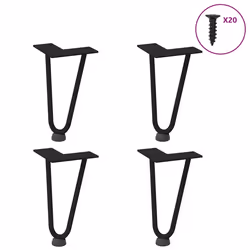 VidaXL 4012416, Metal, Black, Indoor, 1.2 cm, 300 mm