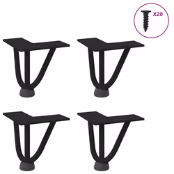 VidaXL 4012428, Metal, Black, Indoor, 1.2 cm, 100 mm