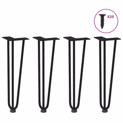 VidaXL 4012440, Metal, Black, Indoor, 1.2 cm, 420 mm