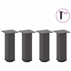) vidaXL Coffee Table Legs Desk Legs Furniture Legs Bar Stand DIY 4 pcs Steel - anthracite, 30-32 cm (80 mm