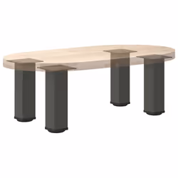 ) vidaXL Coffee Table Legs Desk Legs Furniture Legs Bar Stand DIY 4 pcs Steel - anthracite, 42-44 cm (80 mm - Additional view 7