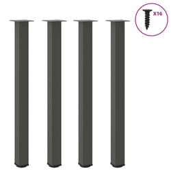 ) vidaXL Coffee Table Legs Desk Legs Furniture Legs Bar Stand DIY 4 pcs Steel - anthracite, 110-112 cm (80 mm