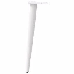 vidaXL Coffee Table Legs Conical Shape Desk Legs Metal Legs DIY 4 pcs Steel - white, 30-31 cm - Additional view 4