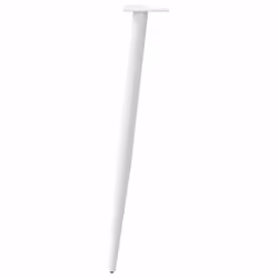 vidaXL Coffee Table Legs Conical Shape Desk Legs Metal Legs DIY 4 pcs Steel - white, 72-73 cm - Additional view 4