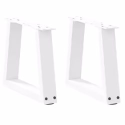 cm/ 2 pcs/ 1 piece) vidaXL Coffee Table Legs V-Shape Desk Legs Furniture Legs Bar Stand DIY Steel - white, 40 x (30-31.3