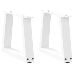 cm/ 2 pcs/ 1 piece) vidaXL Coffee Table Legs V-Shape Desk Legs Furniture Legs Bar Stand DIY Steel - white, 40 x (30-31.3