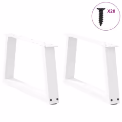 cm/ 2 pcs/ 1 piece) vidaXL Coffee Table Legs V-Shape Desk Legs Furniture Legs Bar Stand DIY Steel - white, 50 x (30-31.3