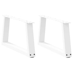 cm/ 2 pcs/ 1 piece) vidaXL Coffee Table Legs V-Shape Desk Legs Furniture Legs Bar Stand DIY Steel - white, 60 x (30-31.3