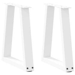 cm/ 2 pcs/ 1 piece) vidaXL Coffee Table Legs V-Shape Desk Legs Furniture Legs Bar Stand DIY Steel - white, 28 x (42-43.3
