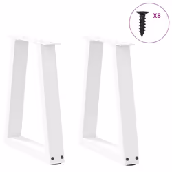 cm/ 2 pcs/ 1 piece) vidaXL Coffee Table Legs V-Shape Desk Legs Furniture Legs Bar Stand DIY Steel - white, 28 x (42-43.3