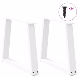 cm/ 2 pcs/ 1 piece) vidaXL Coffee Table Legs V-Shape Desk Legs Furniture Legs Bar Stand DIY Steel - white, 60 x (42-43.3