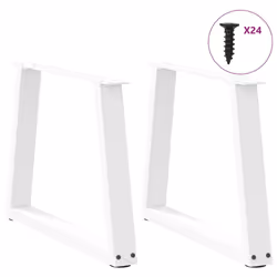 cm/ 2 pcs/ 1 piece) vidaXL Coffee Table Legs V-Shape Desk Legs Furniture Legs Bar Stand DIY Steel - white, 70 x (42-43.3