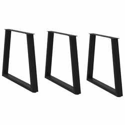cm/ 3 pcs/ 1 piece) vidaXL Coffee Table Legs V-Shape Desk Legs Furniture Legs Bar Stand DIY Steel - black, 70 x (72-73.3