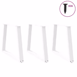 cm/ 3 pcs/ 1 piece) vidaXL Coffee Table Legs V-Shape Desk Legs Furniture Legs Bar Stand DIY Steel - white, 70 x (72-73.3