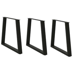 cm/ 3 pcs/ 1 piece) vidaXL Coffee Table Legs V-Shape Desk Legs Furniture Legs Bar Stand DIY Steel - black, 80 x (72-73.3