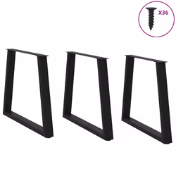 cm/ 3 pcs/ 1 piece) vidaXL Coffee Table Legs V-Shape Desk Legs Furniture Legs Bar Stand DIY Steel - black, 80 x (72-73.3