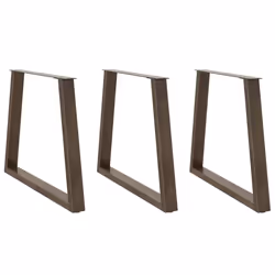 cm/ 3 pcs/ 1 piece) vidaXL Coffee Table Legs V-Shape Desk Legs Furniture Legs Bar Stand DIY Steel - natural, 80 x (72-73.3