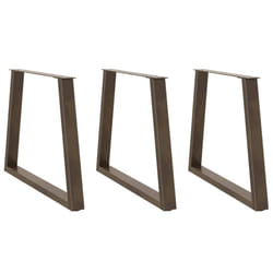 cm/ 3 pcs/ 1 piece) vidaXL Coffee Table Legs V-Shape Desk Legs Furniture Legs Bar Stand DIY Steel - natural, 80 x (72-73.3