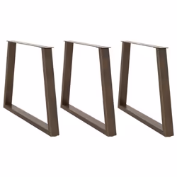 cm/ 3 pcs/ 1 piece) vidaXL Coffee Table Legs V-Shape Desk Legs Furniture Legs Bar Stand DIY Steel - natural, 90 x (72-73.3