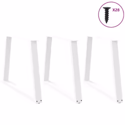cm/ 3 pcs/ 1 piece) vidaXL Coffee Table Legs V-Shape Desk Legs Furniture Legs Bar Stand DIY Steel - white, 100 x (72-73.3