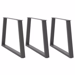 cm/ 3 pcs/ 1 piece) vidaXL Coffee Table Legs V-Shape Desk Legs Furniture Legs Bar Stand DIY Steel - anthracite, 100 x (72-73. ...