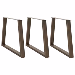 cm/ 3 pcs/ 1 piece) vidaXL Coffee Table Legs V-Shape Desk Legs Furniture Legs Bar Stand DIY Steel - natural, 100 x (72-73.3