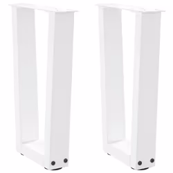 cm) vidaXL Dining Table Legs V-Shape Desk Legs Kitchen Furniture Leg 3 pcs Steel - white, 28 x (42-43.3