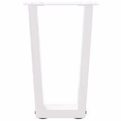 cm) vidaXL Dining Table Legs V-Shape Desk Legs Kitchen Furniture Leg 3 pcs Steel - white, 38 x (42-43.3 - Additional view 4