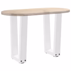 cm) vidaXL Dining Table Legs V-Shape Desk Legs Kitchen Furniture Leg 3 pcs Steel - white, 38 x (42-43.3 - Additional view 7