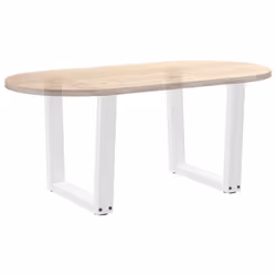 cm) vidaXL Dining Table Legs V-Shape Desk Legs Kitchen Furniture Leg 3 pcs Steel - white, 60 x (42-43.3 - Additional view 7