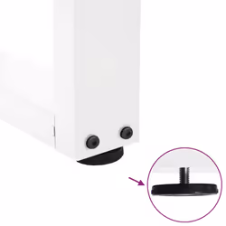 cm) vidaXL Dining Table Legs V-Shape Desk Legs Kitchen Furniture Leg 3 pcs Steel - white, 60 x (42-43.3 - Additional view 8