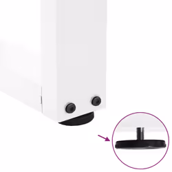 cm) vidaXL Dining Table Legs V-Shape Desk Legs Kitchen Furniture Leg 3 pcs Steel - white, 70 x (42-43.3 - Additional view 7