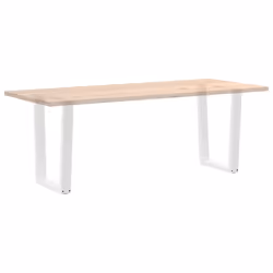 cm) vidaXL Dining Table Legs V-Shape Desk Legs Kitchen Furniture Leg 3 pcs Steel - white, 60 x (72-73.3 - Additional view 7