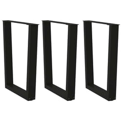 cm/3 pcs) vidaXL Dining Table Legs V-Shape Desk Legs Kitchen Furniture Leg 3 pcs Steel - black, 70 x (72-73.3