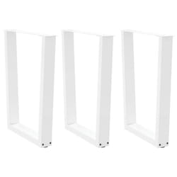 cm/3 pcs) vidaXL Dining Table Legs V-Shape Desk Legs Kitchen Furniture Leg 3 pcs Steel - white, 70 x (72-73.3