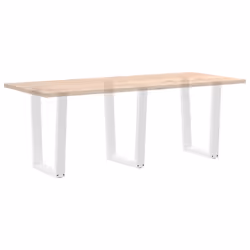 cm/3 pcs) vidaXL Dining Table Legs V-Shape Desk Legs Kitchen Furniture Leg 3 pcs Steel - white, 70 x (72-73.3 - Additional view 7