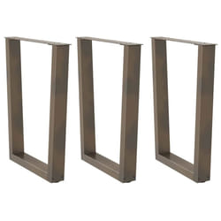 cm/3 pcs) vidaXL Dining Table Legs V-Shape Desk Legs Kitchen Furniture Leg 3 pcs Steel - natural, 70 x (72-73.3
