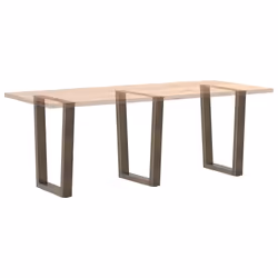 cm/3 pcs) vidaXL Dining Table Legs V-Shape Desk Legs Kitchen Furniture Leg 3 pcs Steel - natural, 70 x (72-73.3 - Additional view 7