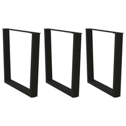 cm/3 pcs) vidaXL Dining Table Legs V-Shape Desk Legs Kitchen Furniture Leg 3 pcs Steel - black, 80 x (72-73.3